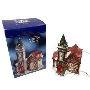 Holiday Time Village Collectibles Country Church Christmas House